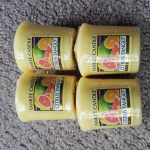 Lot of 4 Yankee Candle Citrus Tango Votive Candles - DISCONTINUED